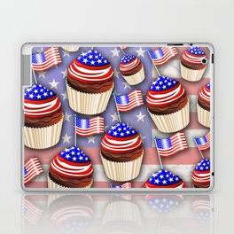 USA Flag Cupcakes Pattern Laptop Skin
