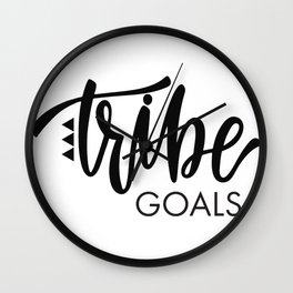 Tribe Goals Wall Clock | Typography, Graphicdesign 