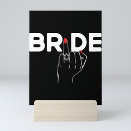 Bride Finger Diamond Ring Wedding Engagement Announcement Mini Art Print