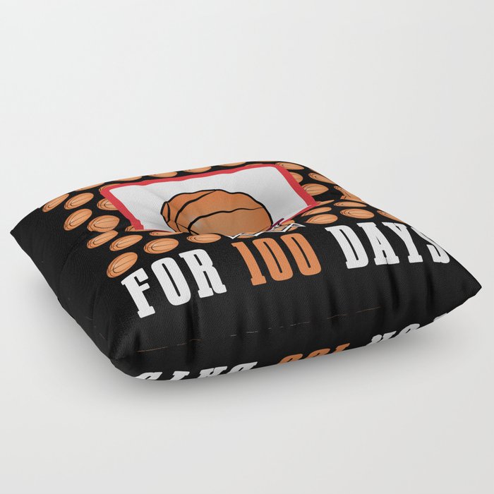 Days Of School 100th Day 100 Ball Basketball Floor Pillow