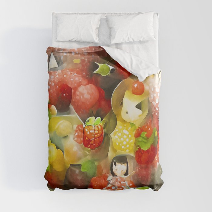 Strawberry Fruit Bowl Duvet Cover