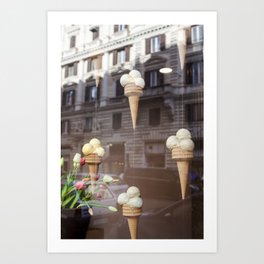 Colosseum Ice Cream Cones Art Print