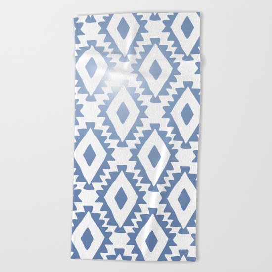Aztec geometrics - chambray Beach Towel