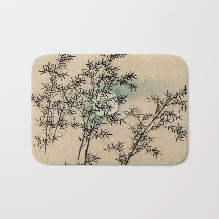 Bamboo Branches Traditional Japanese Flora Bath Mat
