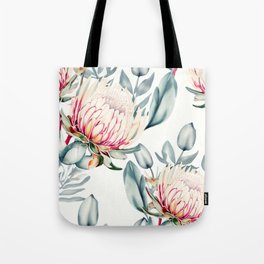 Pastel Protea Floral Tote Bag