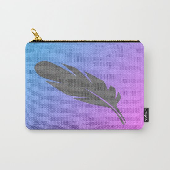 Feather on Gradient Carry-All Pouch