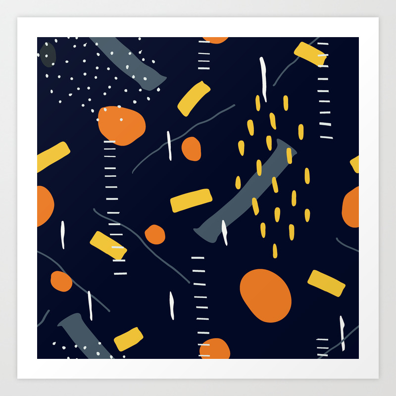 Colorful Abstract Doodling Art Print By Artonwear Society6
