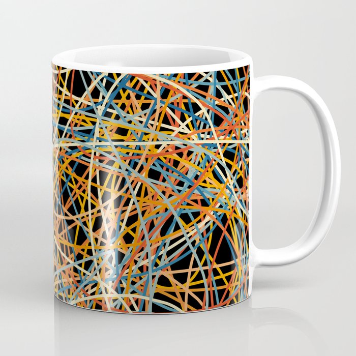Colorful Abstract Lines - Classic Minimal Retro Summer Style Stripes Coffee Mug