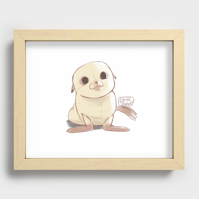 Baby Seal Recessed Framed Print