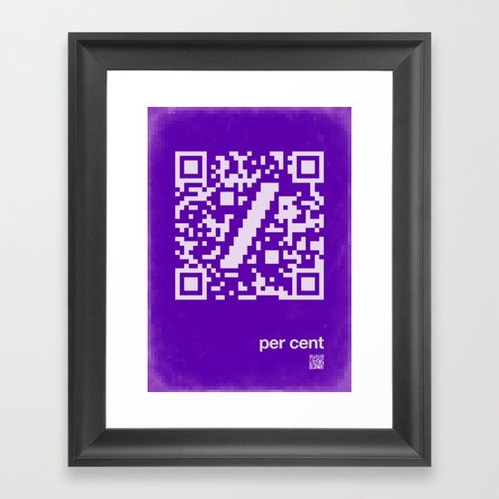 QR per cent Framed Art Print
