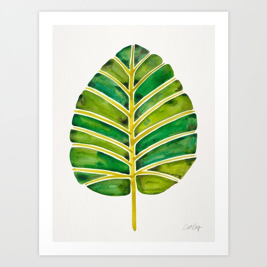 Elephant Ear Alocasia – Green Palette Art Print