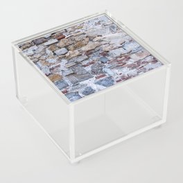 Old stone's wall of castle background Acrylic Box