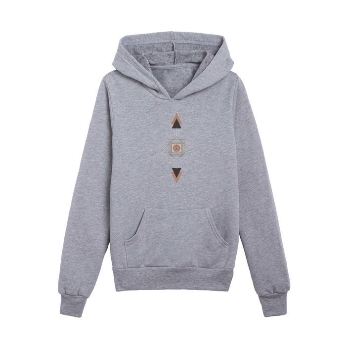 Sunburst mandala - muted earth tones Kids Pullover Hoodie