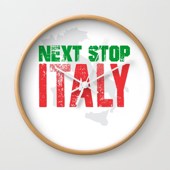 Next Stop Italy Wall Clock