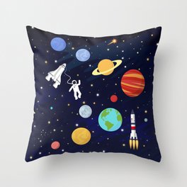 In space Throw Pillow