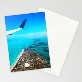 Miami Florida South Beach aerial view Stationery Card