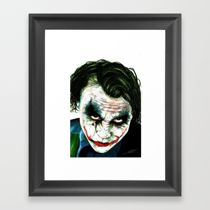 Heath Ledger's Joker! Framed Art Print