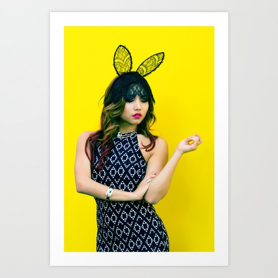 Masquerade Bunny Art Print