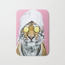 Tiger in a Towel Bath Mat