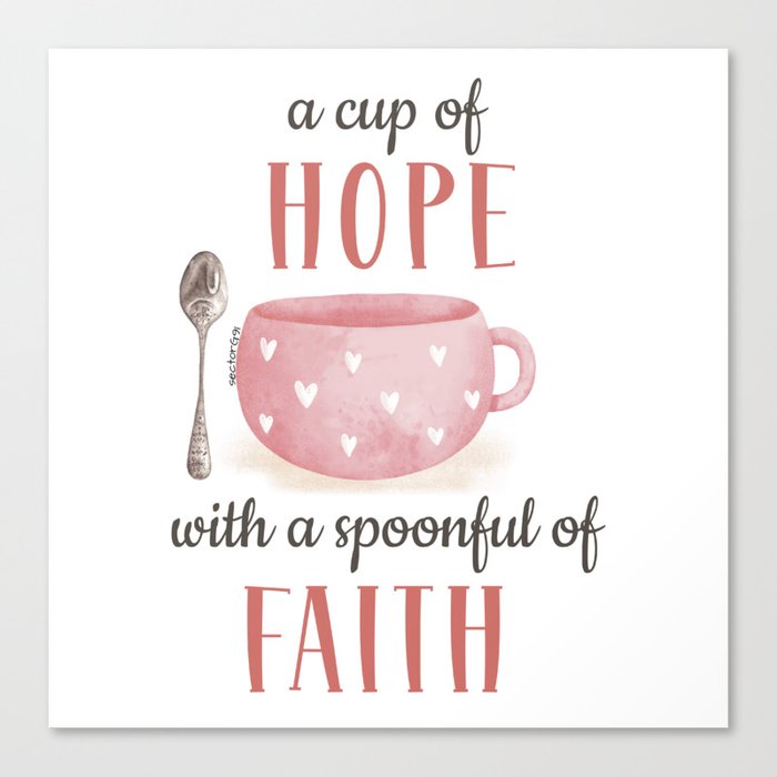 HOPE FAITH PRAYER Canvas Print