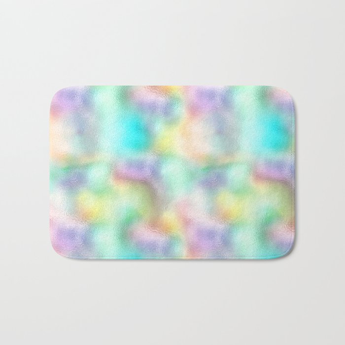 Colorful Iridescent Pattern Bath Mat