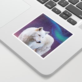 White Wolf Galaxy Sticker