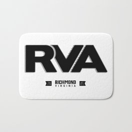 Rva Logo - Black | " Striped Outline " Bath Mat | Richmondvalogo, Digital, Other, Rvalogo, Illustration, Rvamerchandise, Graphicdesign, Richmondvirginia, Rvamerch, Rvaartwork 