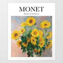 Monet - Bouquet of Sunflowers Art Print