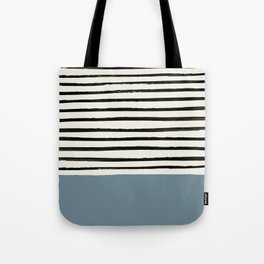 Dusty Blue x Stripes Tote Bag