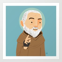 Saint Padre Pio of Pietrelcina Art Print