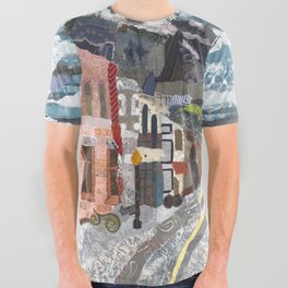 Telluride in torn paper All Over Graphic Tee