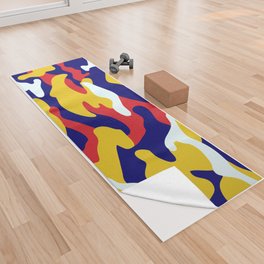 Camouflage Pattern 4 colours(Navy,Red,Yellow) Yoga Towel