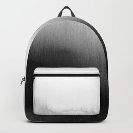 Modern Black and White Watercolor Gradient Backpack | Modern, Artsy, Gradient, Watercolor, Paint, Abstract, Simple, Cool, Unique, White 