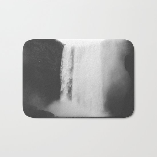 Black waterfall Bath Mat