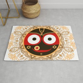 Jagannath. Indian God of the Universe. Lord Jagannatha. Area & Throw Rug