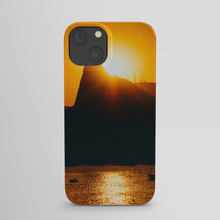 Brazil Photography - Sunset Behind Christ The Redeemer iPhone Case