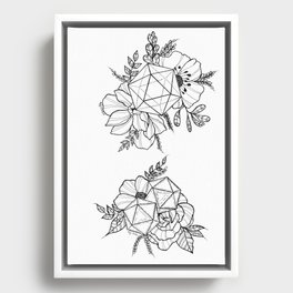 D20s and Florals Framed Canvas