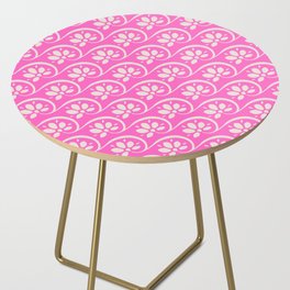 Pink Flower Side Table