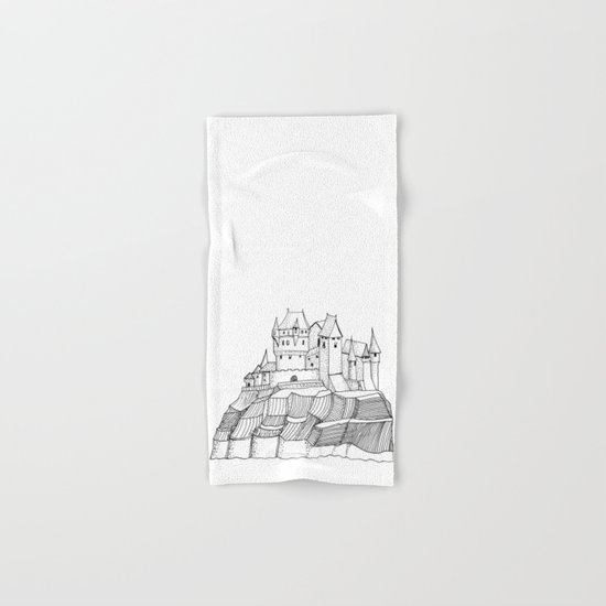 Castle on the cliff Hand & Bath Towel
