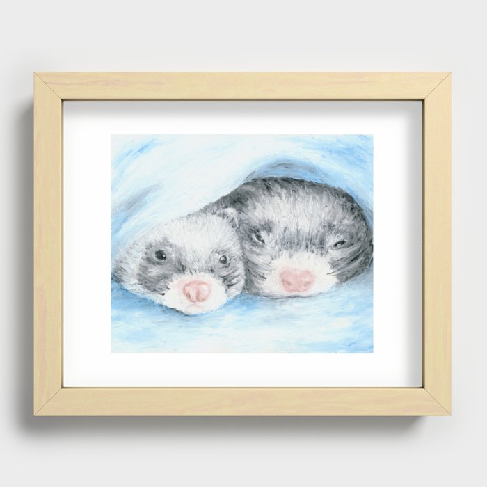 Dobby and Niffler Recessed Framed Print
