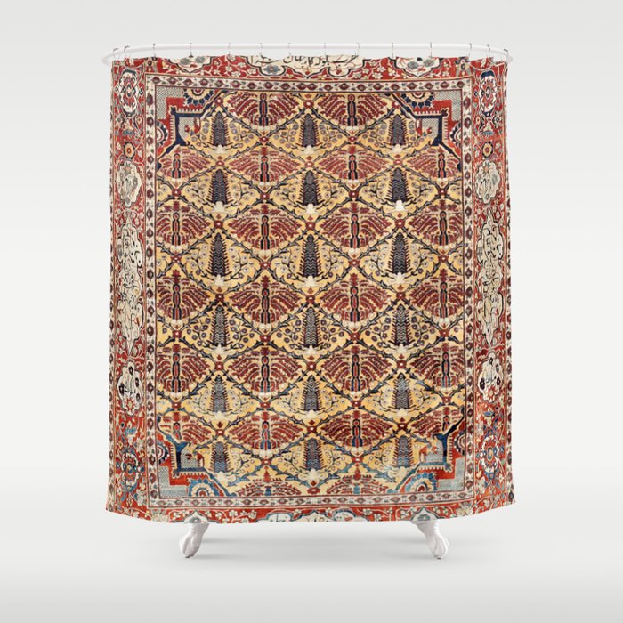 Silk Heriz Azerbaijan Rug Print Shower Curtain