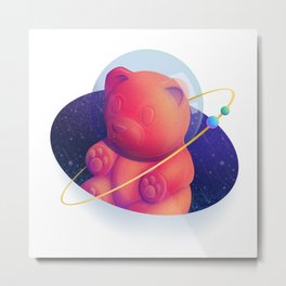 Intergalactic Gummy Bear Metal Print | Minimal, Space, Bear, Digital, Delicious, Gummybear, Crystal, Stars, Jelly, Kid 