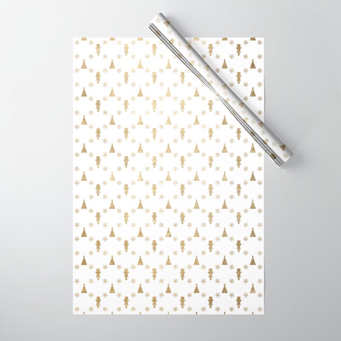 The Golden Nutcracker Wrapping Paper