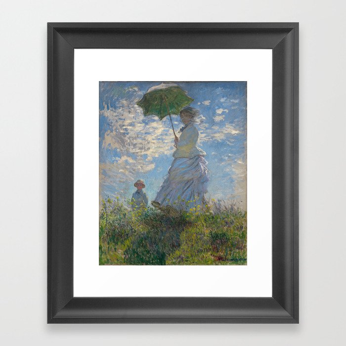 Woman with a Parasol, Monet Framed Art Print