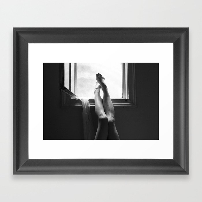Digital Photo Photography Legs Window Figure Woman Black And White Framed Art Print By Fantasticna Society6