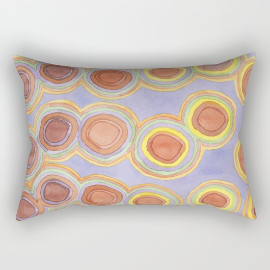 Growing Chains of Circles Rectangular Pillow
