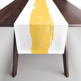 Hand-Drawn Stripes (Light Orange & White Pattern) Table Runner