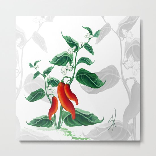 Chili Metal Print