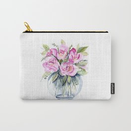 Vase of Peonies Carry-All Pouch