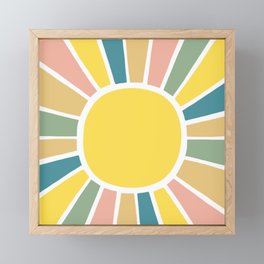 Retro Sunshine Framed Mini Art Print